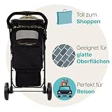 Hundebuggy Katzenbuggy für Reisen - Innopet Allure Cheetah – exklusiver Hundewagen mit Leopardenmuster, einhändig faltbar, mit Aufbewahrungskorb, 2 Sicherheitsleinen, pannensichere Räder – Hundewagen