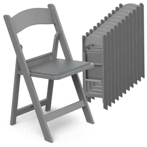 Nazhura Garden and Patio Folding Chair for Events and Wedding, Lightweight with Padded Seat, Water-Proof, Double Braced Frame, Non-Slip Feet, 350LB Capacity