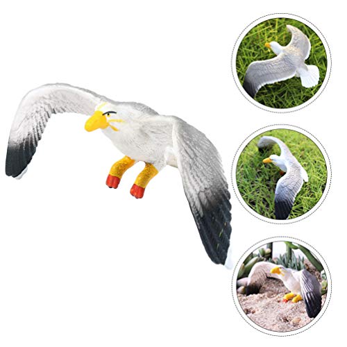 Hemoton Mini Seagull Figurines Flying Seagull Decor Animal Statue Toy Mediterranean Style Garden Decorations For Nautical Beach Theme Birthday Party Supplies Centerpieces #TOP7