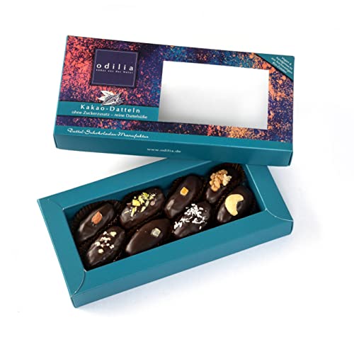 Bio Kakao Datteln Pralinen - Ohne Zusatz von Zucker & Ohne Palmöl - Vegan - Gluten- und laktosefrei I Ohne Konservierungsstoffe | Handgefertigt | Made in Germany | Perfekte Geschenkidee
