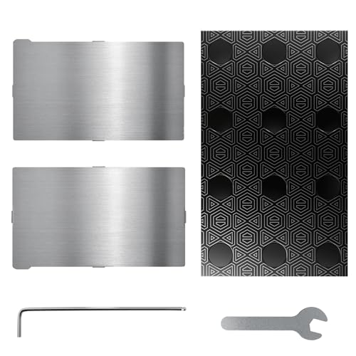 Resin 3D Printer Building Plate, 2PCS Flexible Spring Steel Sheet and 1PCS Steel Base Platform Compatible with ELEGOO Ma