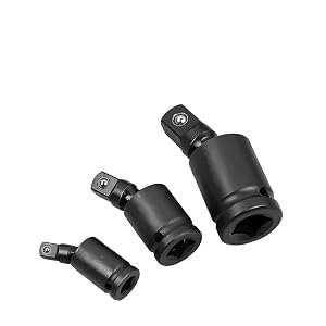 CENPEK 3-teiliges Wobble Socket Adapter Set - 1/4" Sechskant Auf 1/4", 3/8", 1/2" Antrieb, 360° Schwenkbar Für Bohrer & Schrauber
