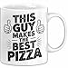 Pizzab&auml;cker Tasse Geschenk Macht die beste Pizza Koch Spruch (Wei&szlig;)