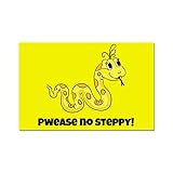 Milk Mug Designs Pwease No Steppy Gadsden Flag 3 inch Full Color Vinyl Decal