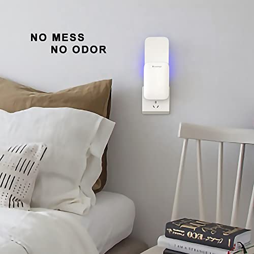 Mosalogic Fly Insect Trap Plug-In Mosquito Killer Indoor Gnat Moth Catcher Fly Tapper With Night Light Uv Attractant Catcher For Home Office (White-2Pack) #TOP6