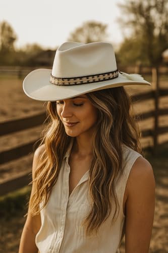 Image of Gamboa 100% Natural Horsehair Hat Bands for Cowboy and Panama Hats for Men and Women Western Hat Bands