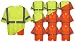 OrangeGearâ„¢ Class 3 Lime High Visibility Short Sleeve 4 Pocket Zippered Mesh Safety Vest - X-Large (10 Pack)