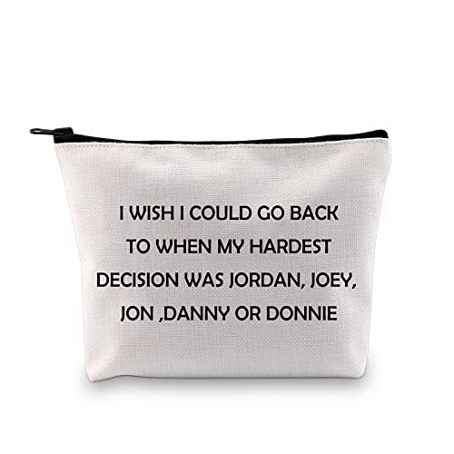 GJTIM Classic Boy Music Band Fan Gift When My Hardest Decision Travel Pouch Celebrity Gift Makeup Bag for Music Lovers (On Block Bag)