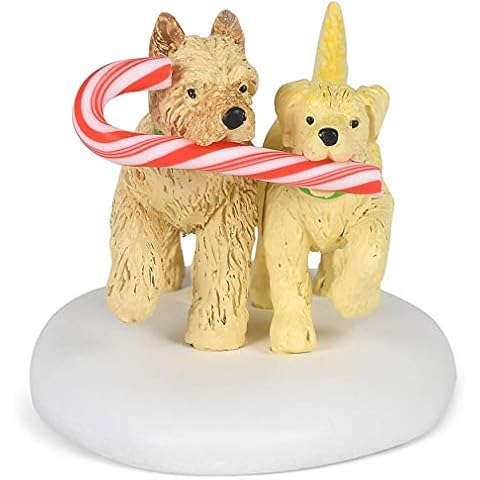 Department 56 Village Collection Accessories Peppermint Pups Figurine, 1.375 Inch, Multicolor Cover