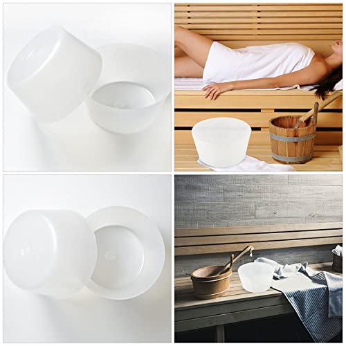 Cabilock 2pcs Sauna Bucket Liner Pond Unique Barrel Liner Insert Sauna Pedicure Bucket Liner Brining Bath Tub Accessory Sauna Accessories Spa Accessory Drum Plastic Barrel White Wet and Dry