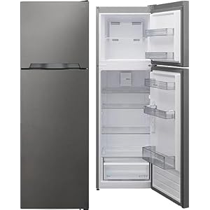 Sharp SJ-BA09RTXWF Koelkast met dubbele deur, 310 liter, koeler zonder vorst, roestvrij staal [energieklasse E]