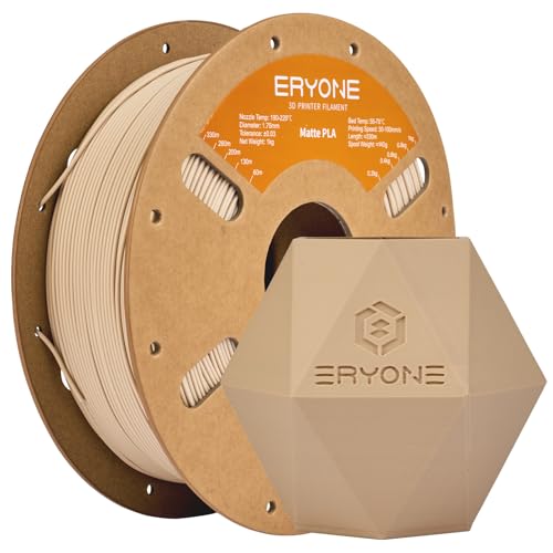 Image of ERYONE Matte PLA Filament for 3D Printer, Filament 1.75mm + /- 0.03mm, 1kg (2.2LBS) /Spool, Beige