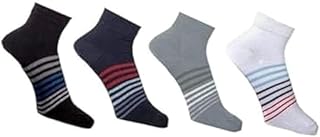 مجموعة من 4 شرابات بطول حتى الكاحل قطونيل للرجال متعدد الألوان قياس حر قطن عدد 1