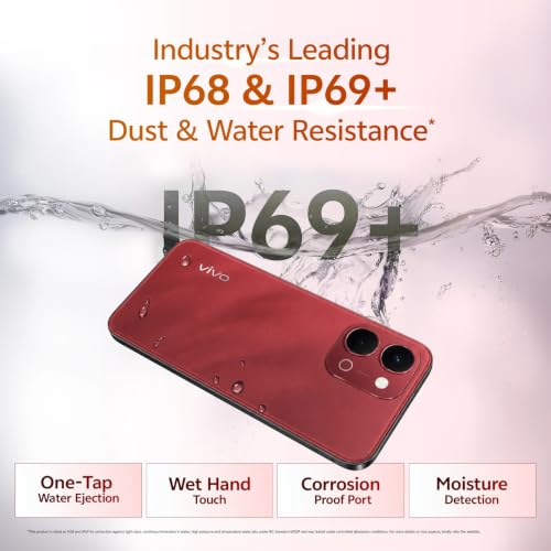 Image of vivo T5x 5G (Fusion Red, 8GB RAM, 256GB Storage) | MediaTek Dimensity 7400-Turbo Processor | 50MP + 2MP AI Dual Rear Camera | 32MP Front Camera | 6.76-inch Display | 7200mAh Battery | | MediaTek Dimensity 7400-Turbo Processor, 50MP + 2MP AI Dual Rear Camera, 32MP Front Camera, 6.76-inch Display
