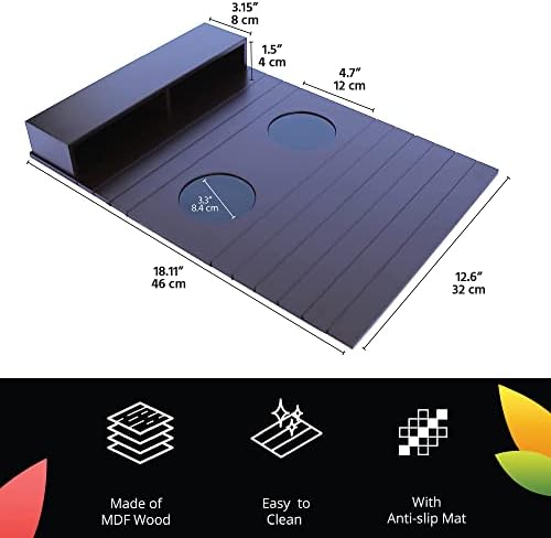 Sofa Arm Tray Table. Remote Control and Cellphone Organizer Holder, Arm Rest Organizer, Arm Rest Table with Pockets.