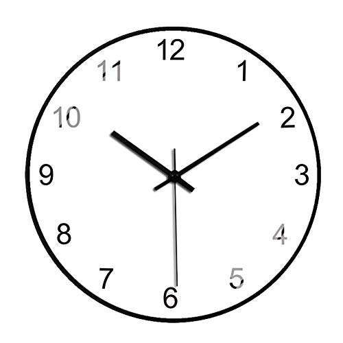 ZFHTAO Relojes de Pared Decoración Personalizada Silenciosa sin Tictac Sala de Estar Dormitorio Nórdico Moderno Color Sólido Diseño Simple Redondo Decoración Del Hogar/C Cover
