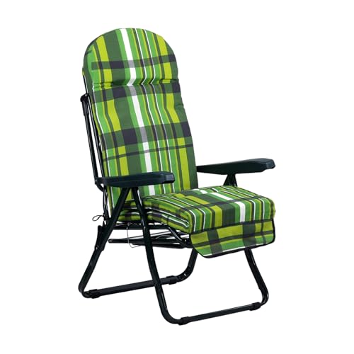 Totò Piccinni Poltrona Sedia Sdraio con poggiapiedi MADE IN ITALY con cuscino (Sofia, Struttura...