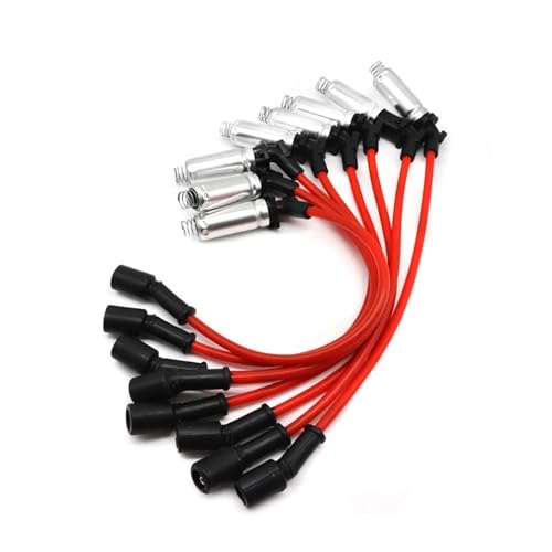 8pcs Ignition Spark Plug Wire Kit Set Cable 48322R M8-48322 7831, Compatible for Chevrolet Avalanche/GMC Envoy/Yukon XL/Pontiac Grand Prix/GTO/Hummer 6k