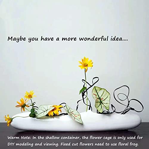 1Pcs Diy Flower Frog Floral Cage Vase Filler For Home Decor Twistable Floral Frog Japanese Ikenobo Ikebana Floral Arrangement Fixer Tool Bendable For Vase Mouth (Black) #TOP3