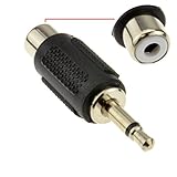 RCA Fono Enchufe a 3,5 mm Mono Conector Jack Clavija Adaptador
