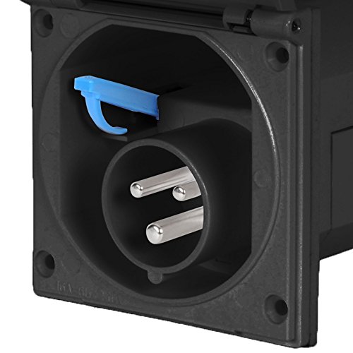 wamovo CEE Aussensteckdose Spritzwasser geschützt 200-240V, 16A, 3 polig IP44