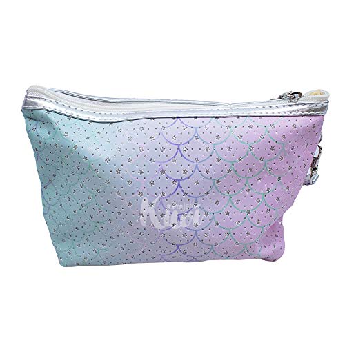 Necessaire Escamas Sereias Acredito Nos Seus Sonhos 17x7x22.5cm - Projeto Kiwi