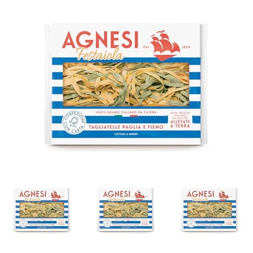 Tagliatelle Paglia e Fieno, 250 g (Confezione da 4)