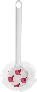 Double-Sided Silicone Body Exfoliator Brush with Long Handle for Shower Soft Elastic Scrubber for Deep Cleaning Suitable for All Skin Types Easy to Hang and Store for Back and Body