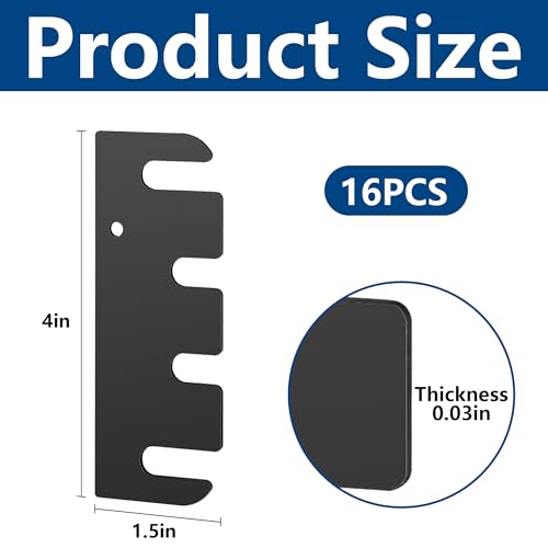 Image of 16 Pcs 4 Inch Hardware Door Hinge Shims,Stainless Steel Door Hinge Spacer with Coated Finish,Doors Hinge Shims Hinge Spacer for Repair Kit,0.03 Inches Thick