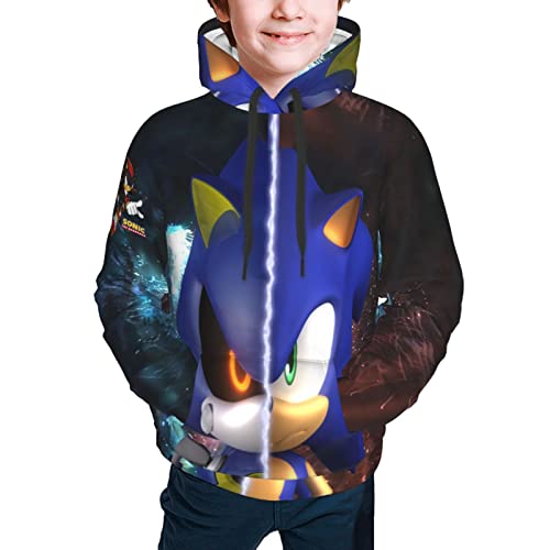 Roecytu Kids Hoodie 3D Cartton Printed Teen Pullover Hooded Clothes With Pocket Sweatshirt For Boys Girls Clothing Medium #TOP4