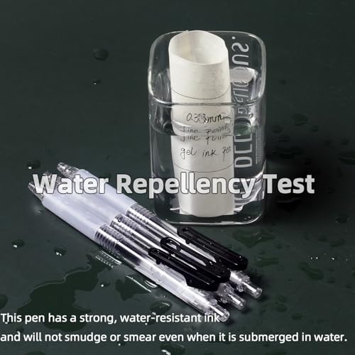 Bolígrafos de Gel Negro, Punta Ultra Fina 0.38mm, Pack 6 miniatura 5