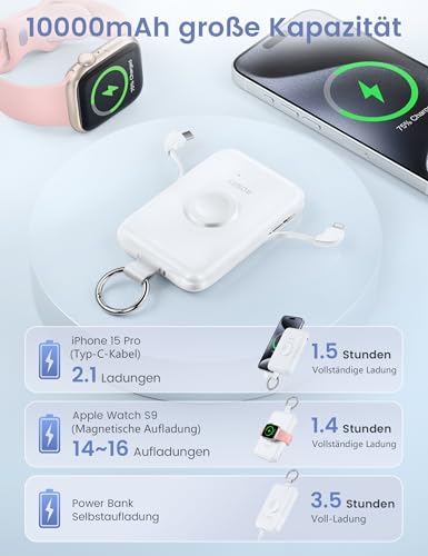 Powerbank Schlüsselanhänger Rorry 10000mAh PD 20W für Reisen