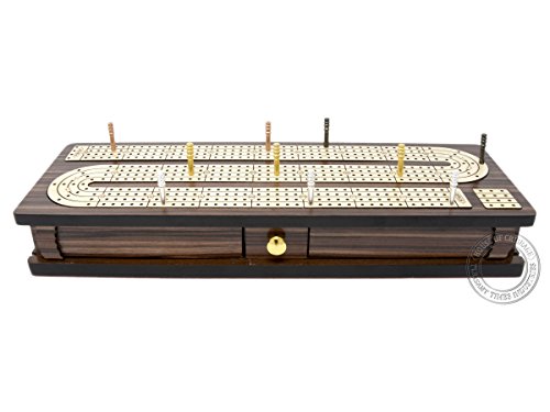 House of Cribbage tablero continuo 4 pistas madera rosa y arce miniatura 4