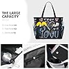 Evengigy I Love You Words with Hearts print Waterproof Beach Tote Pool Bags for Women Large Gym Tote Carry On Bag for Travel #4