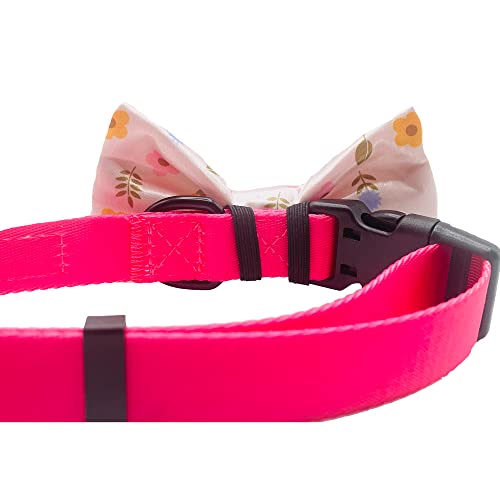 Cutie Ties Dog Bow Tie Floral- 2" X 4" Premium Quality Bow Ties For Dogs - Fancy Dog Tie With Slip Over Elastic Bands - Cute Dog Tie Fits Most Collars - Dog Tie For All Breeds #TOP3
