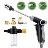 Turn Any Hose into a High Pressure Water Cleaning Jet, 2026 New Heavy Duty Garden Hose Nozzle, Multi Function Lawn & Garden Watering Sprayer, Spray Nozzles for Cleaning Yard Pets Car (C)