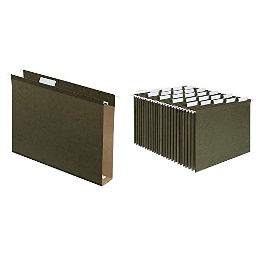Pendaflex extra capacity reinforced hanging folders, letter size, green