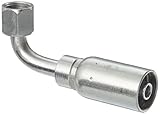 EATON Weatherhead Coll-O-Crimp 06U-666 90 Degree Female Swivel Tube Elbow Fitting, SAE 37 Degree, Low Carbon Steel, 3/8