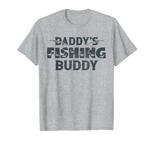 Daddy's Fishing Buddy divertido día del padre hombres Camiseta