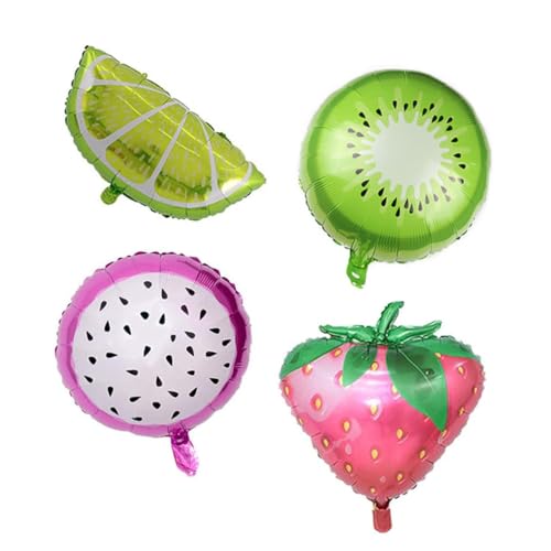 6PCS Fruit Shaped Foil Helium Mylar Balloons for Birthday Party Wedding Baby Shower Kids Children Party Decoration Supplies, Party Shower Photo Props Fruit Decorations for Party