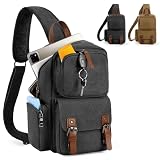 RAINSMORE Mochila Cruzada para Hombre, Múltiples Compartimentos, Antirrobo