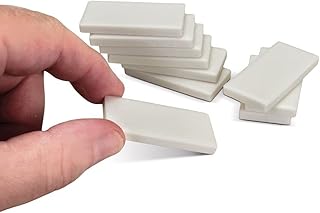 White Streak Plate, Package Of 10, Unglazed Porcelain Tiles