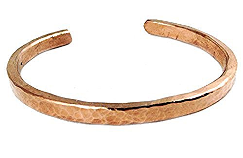 Elaments Design Solid Copper Bracelet Hammered And Textured Design Fits Wrist Sizes 7 Inch #TOP2
