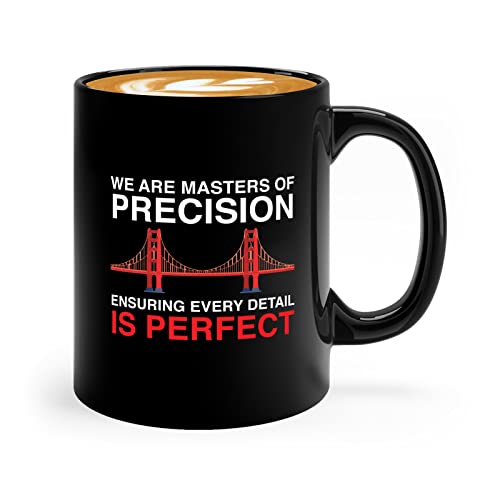 Flairy Land Civil Engineer Coffee Mug 11oz Black -Precision - Profesional worker real estate cosntruction Finished Master Degree College Study Phd Graduate Student Science Engineering Civil