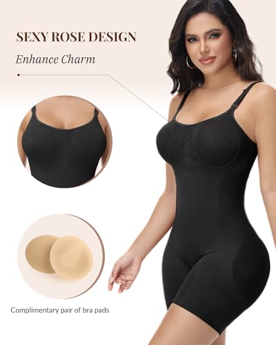 Shapewear Bodysuit Shorts Tummy Control Seamless Full Body Shaper Butt Lifting Faja Colombianas Adjustable Straps2