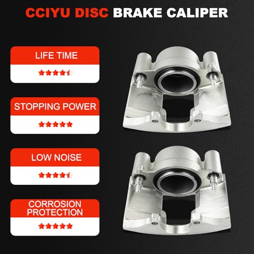Image of cciyu Front Left & Right Disc Brake Calipers Assembly without Bracket For Chevy,For Dodge,For GMC Models - For C35,For C3500,For Express 2500 Replace# 184348 184347 Front Driver & Passenger Side