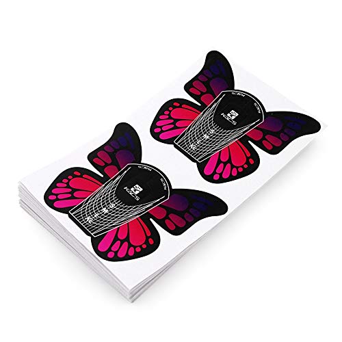 Kads 100Pcs In 1 Roll Big Size Butterfly-Shape Self Adhesive Gel Nail Extension Nail Forms For Acrylic Nails Tips #TOP2
