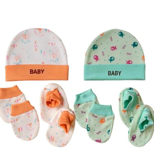 Newborn Baby Cotton Cap, Mittens & Booties Set | Unisex Infant Essentials Infant Combo Set Green 0-6 Months - Review, Price and Buying Guide