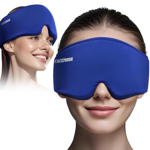 Cooling Gel Eye Mask for Puffy Eyes, Reusable Cold Compress, Soft Gel Fit
