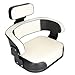 3-Piece Vinyl Seat Cushion Set (Black/White) - Fits International 706, 756, 856, 966, 1066, 1466 Tractors